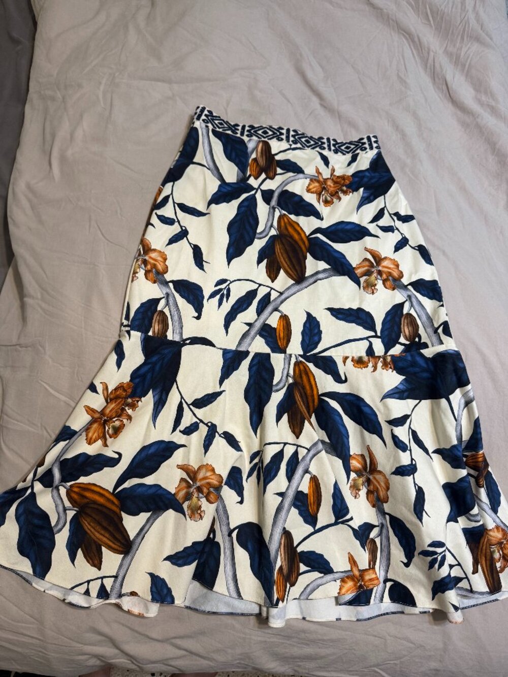 Johanna Ortiz Authentic Narrative Floral Midi Skirt
